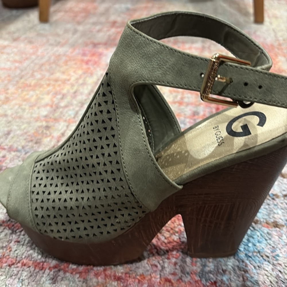 G by Guess green wedges